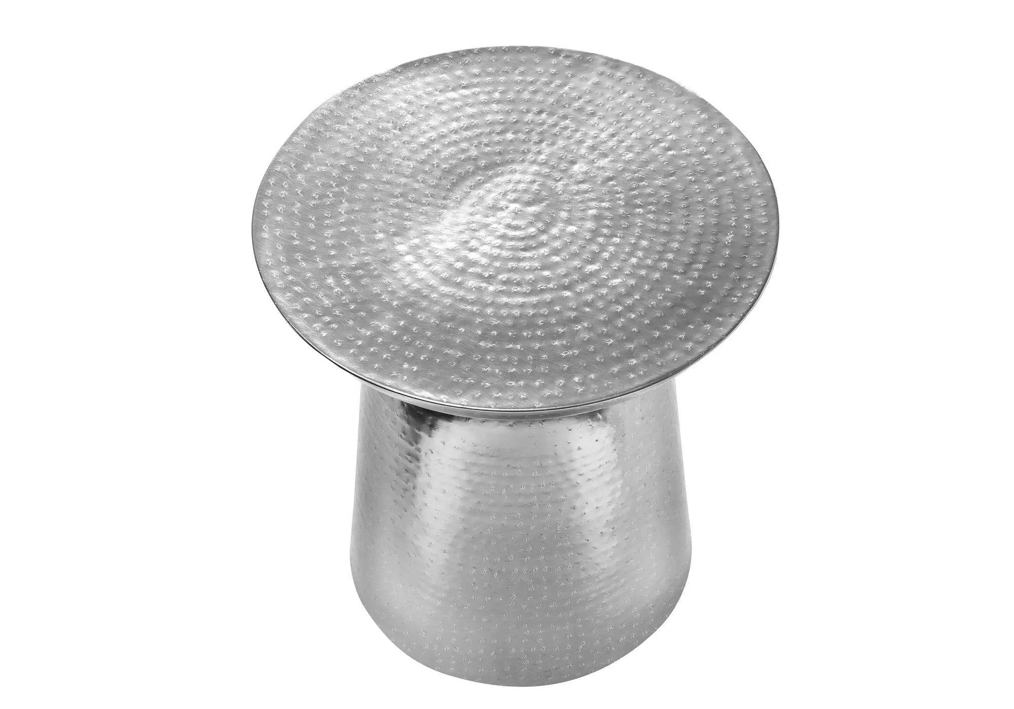 Drum Accent Side Table, Hammered Texture by HouseOfZazla