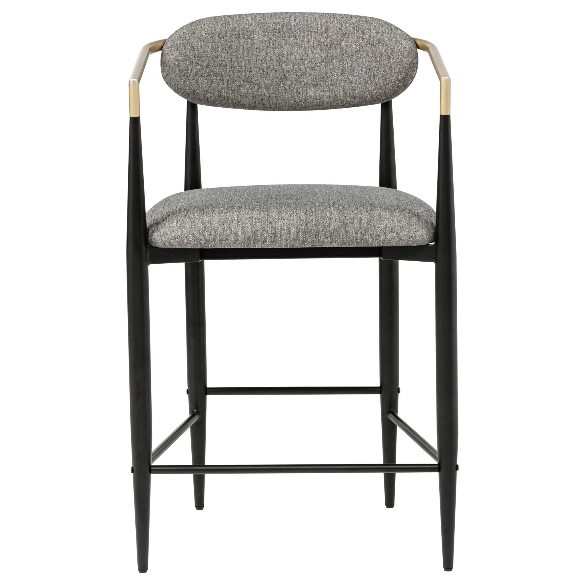Tina Fabric Upholstered Counter Chair Dark Grey (Set of 2) by Unique Piece Furniture