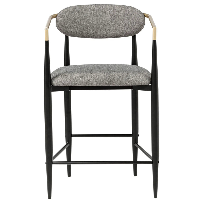 Tina Fabric Upholstered Counter Chair Dark Grey (Set of 2) by Unique Piece Furniture