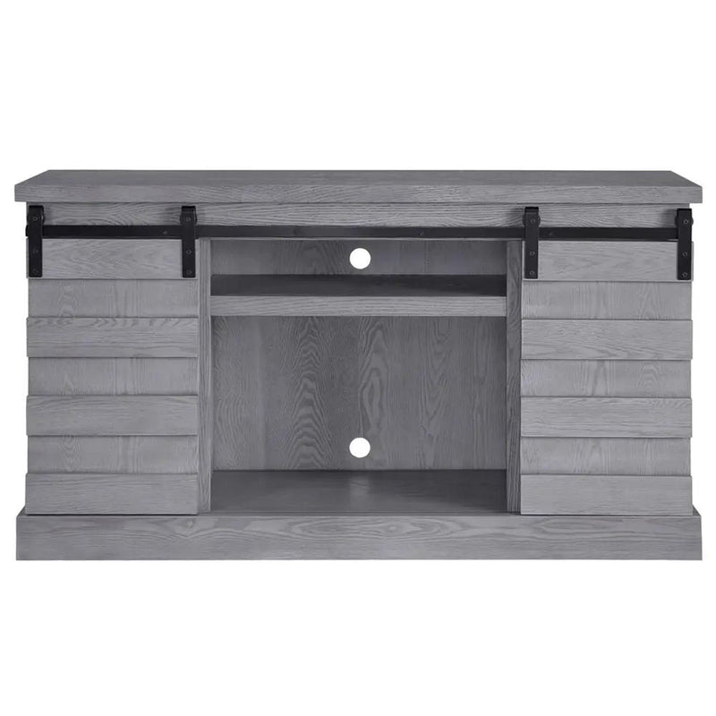 Amrita - TV Stand With Fireplace - Gray Oak by Unique Piece Furniture