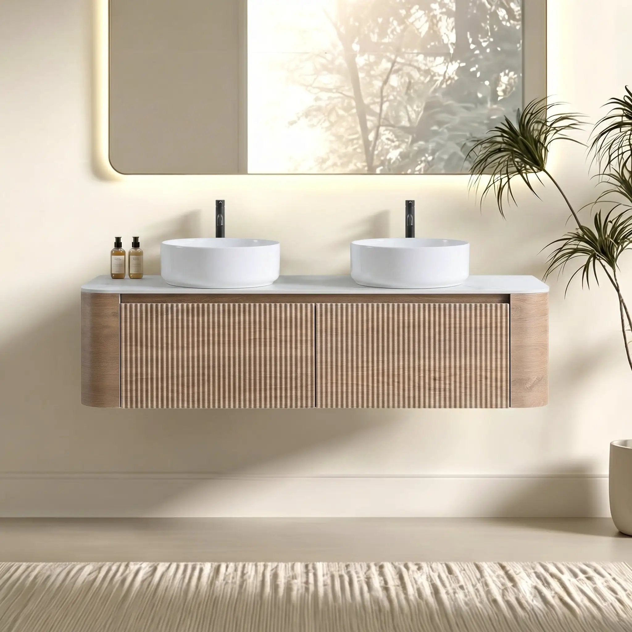 Erba 60 Inch Bathroom Vanity with Sink in Honey by HouseOfZazla