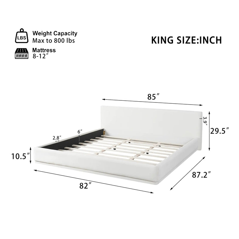 Soft and Comfortable Upholstered King Size Bed by HouseOfZazla