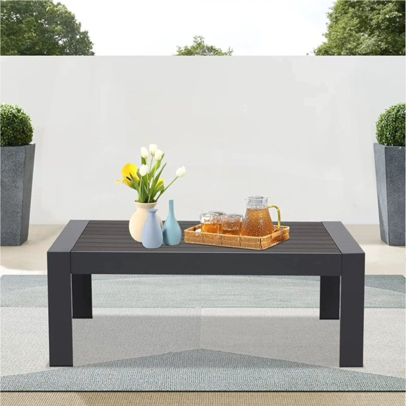 Modern Rectangle Outdoor Coffee Table by HouseOfZazla