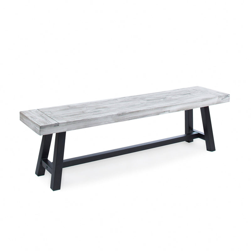 Acacia Wood Outdoor Dining Bench, photo 7 of 10