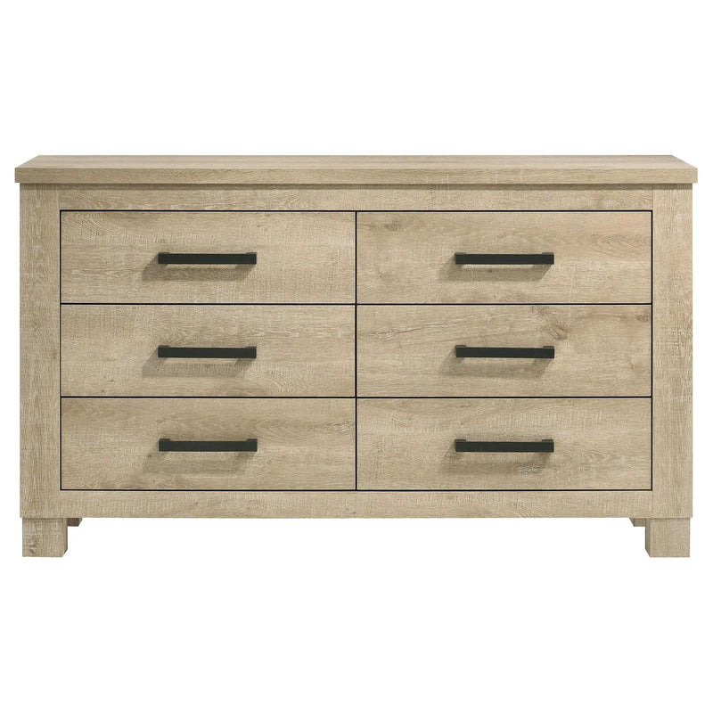 Oakglen 6-drawer Bedroom Dresser Weathered Oak by Unique Piece Furniture