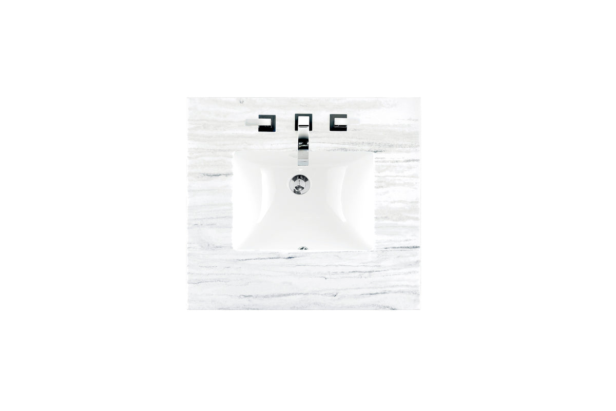James Martin 26" Single Vanity Top with Arctic Fall countertop