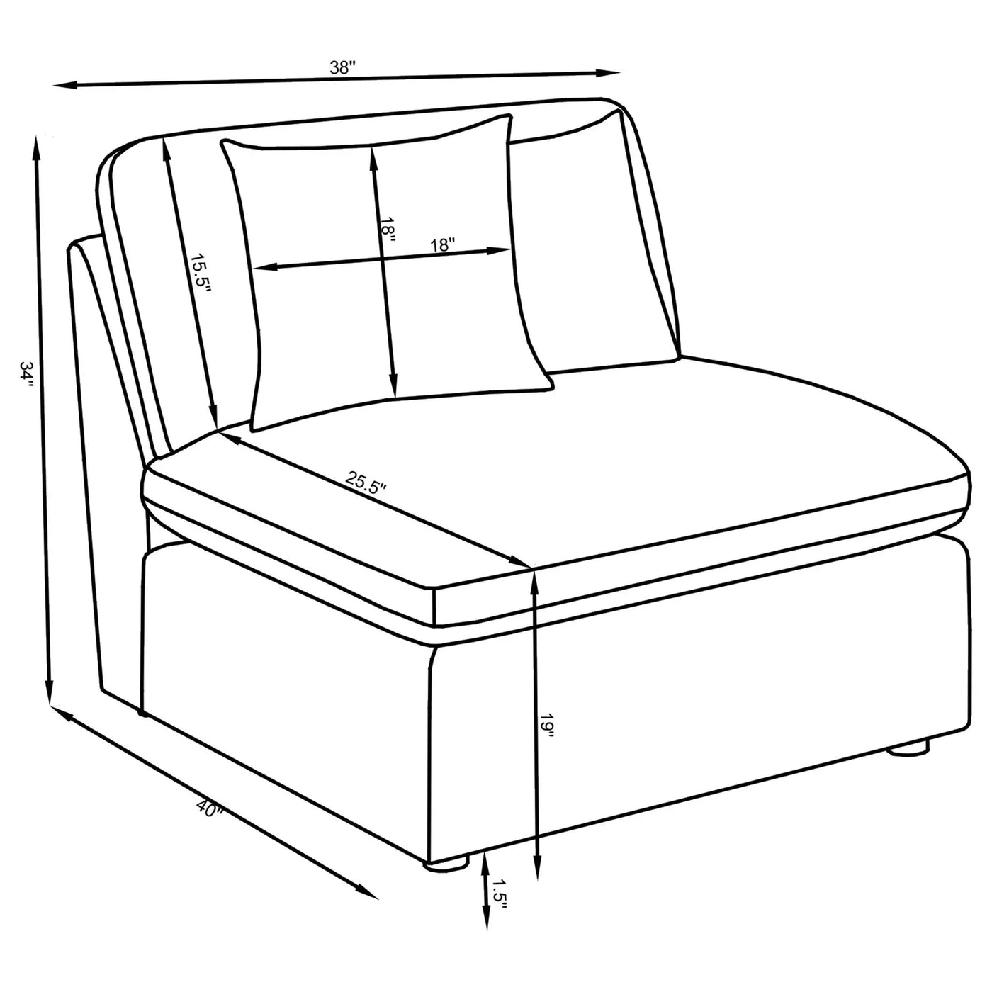 Greeley - Armless Chair by HouseOfZazla