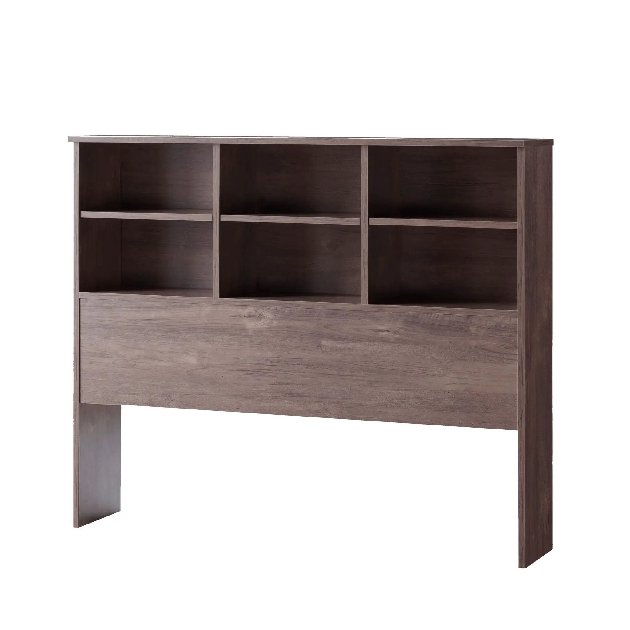 Bookcase Headboard 6 Shelves 3 Shelves Adjustable Top Panel Rounded Corners by HouseOfZazla