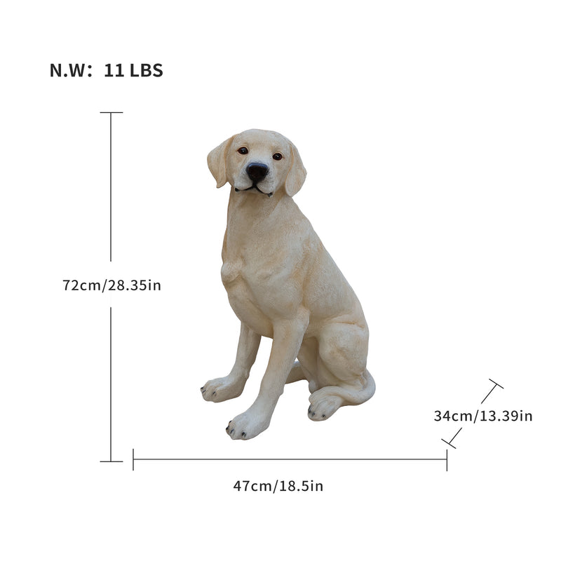 Outdoor Labrador Dog Statue Greeter Garden Decor – Cute Puppy Sculpture for Yard Porch New Year Gift, photo 3 of 10