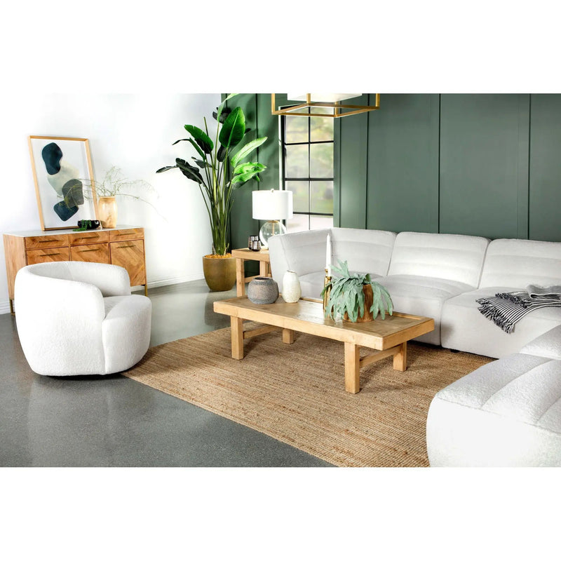 Bonnie - Upholstered Armless Chair With Channel Tufting - Ivory by HouseOfZazla