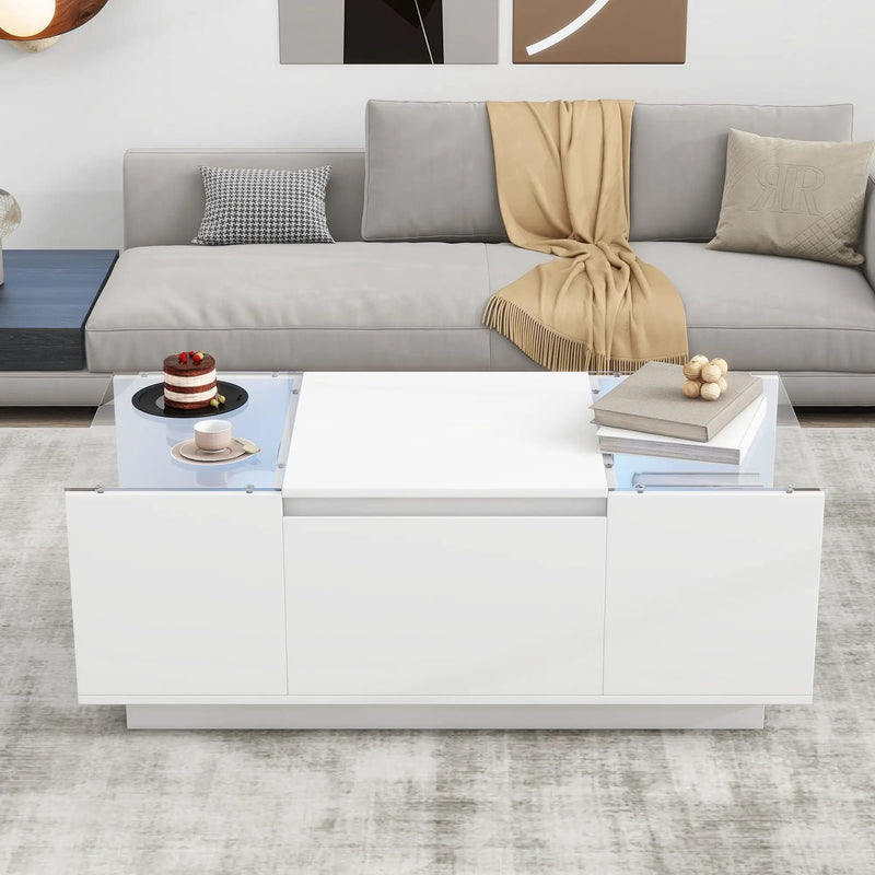 LED Coffee Table, Modern Center Table by HouseOfZazla