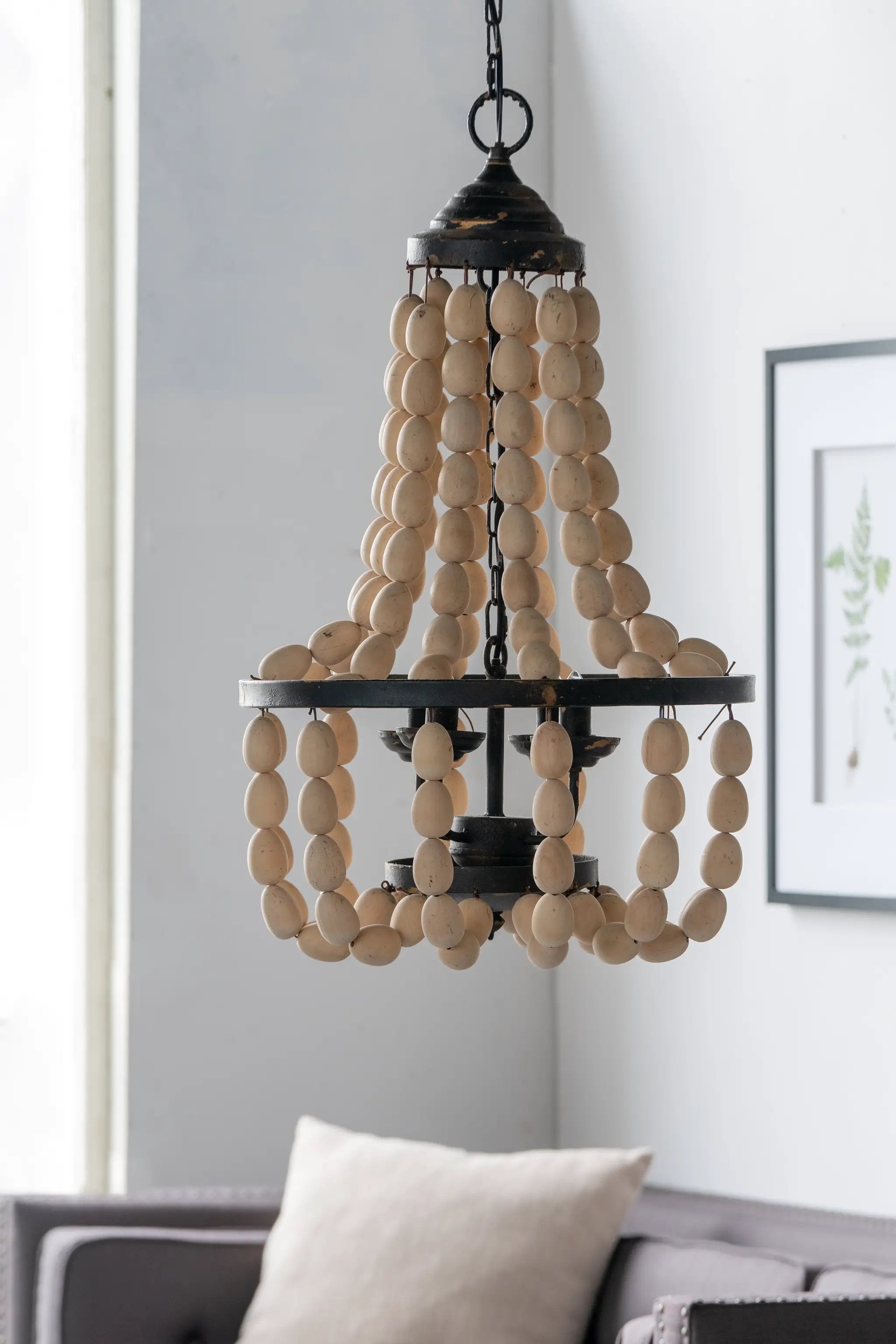 Large Beaded 4-Light Chandelier by HouseOfZazla
