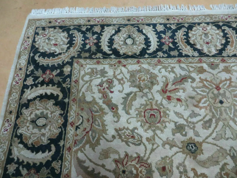 6' X 9' Vintage Handmade India Top Quality Jaipur Floral Oriental Tea Wash Nice by Jewel Rugs