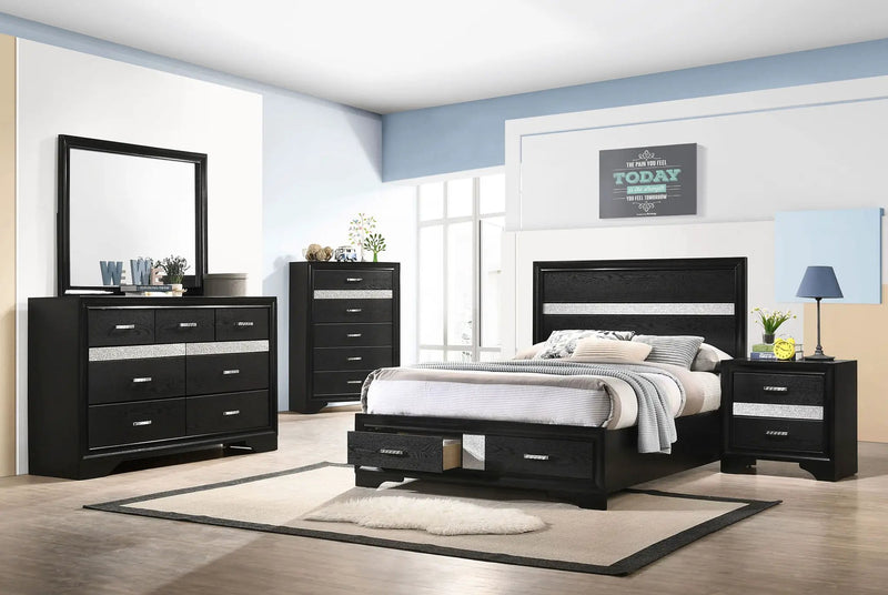 Miranda 5-piece Full Bedroom Set Black by Unique Piece Furniture