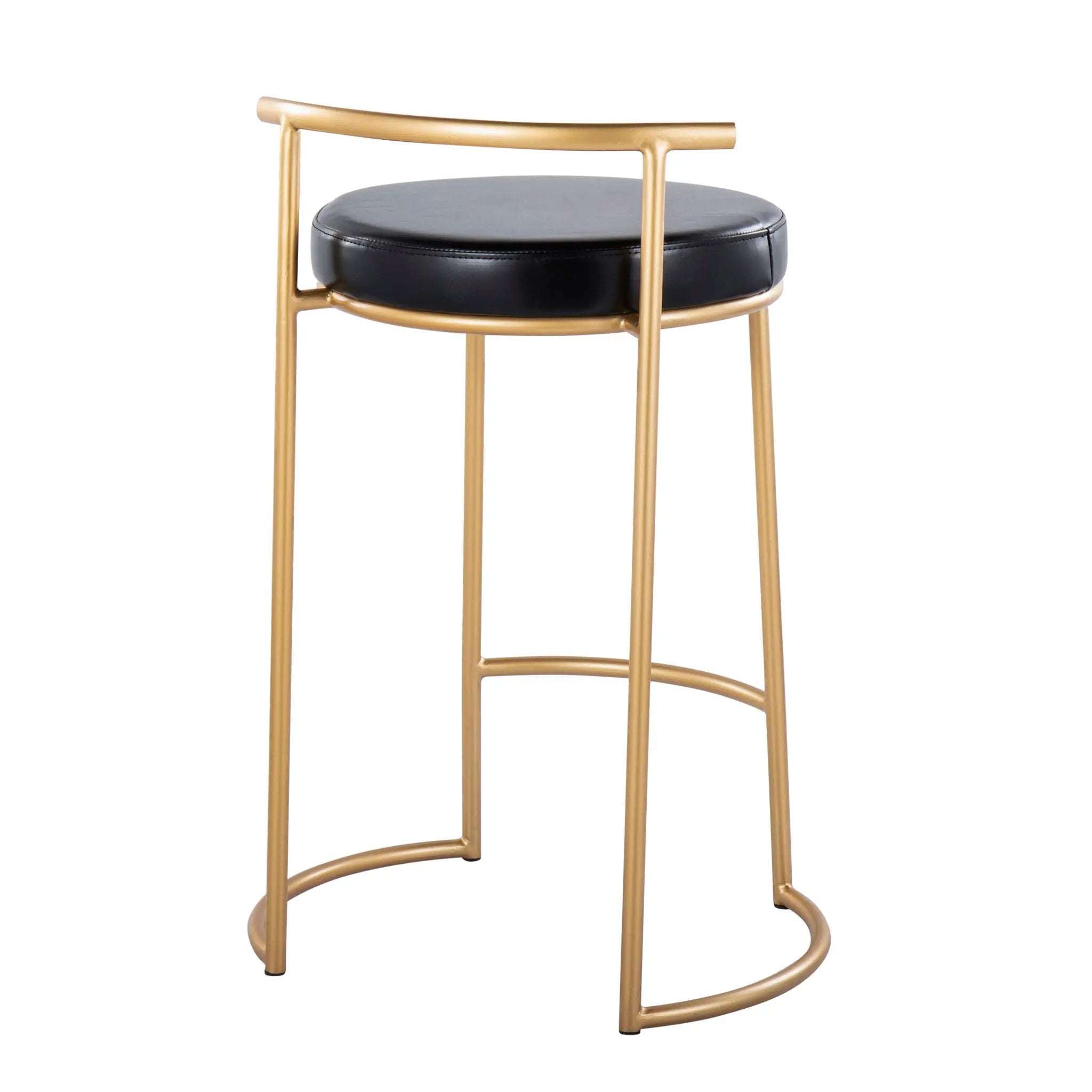 Fuji - Round Contemporary Fixed Height Counter Stool (Set of 2) by Unique Piece Furniture