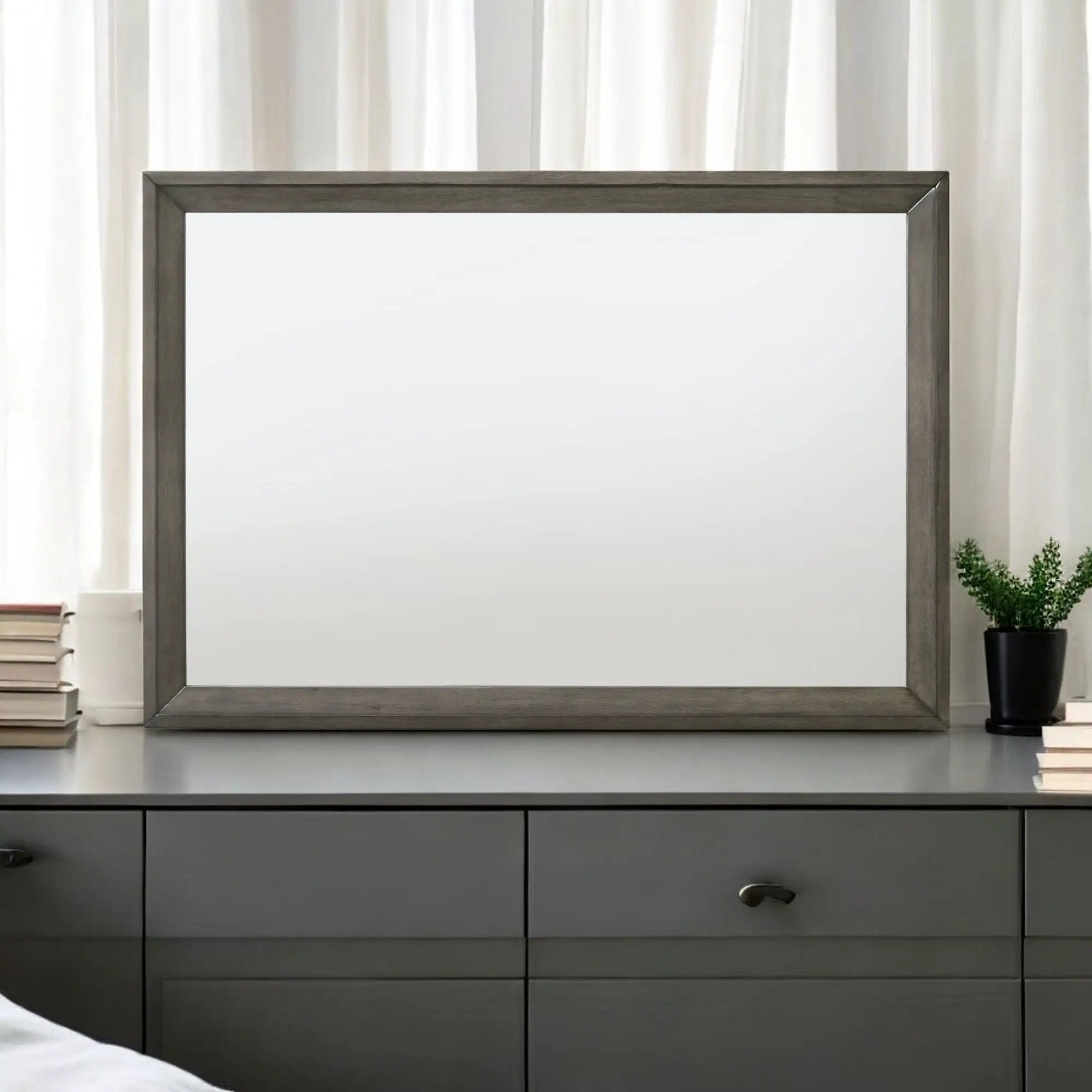 Escher - Mirror - Gray / Oak by Unique Piece Furniture