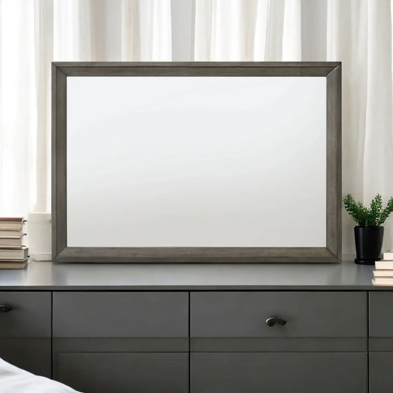 Escher - Mirror - Gray / Oak by Unique Piece Furniture