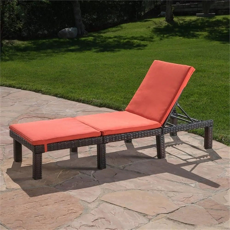 Waterproof Fabric Lounge Cushion With Rectangular Shape - Orange by HouseOfZazla