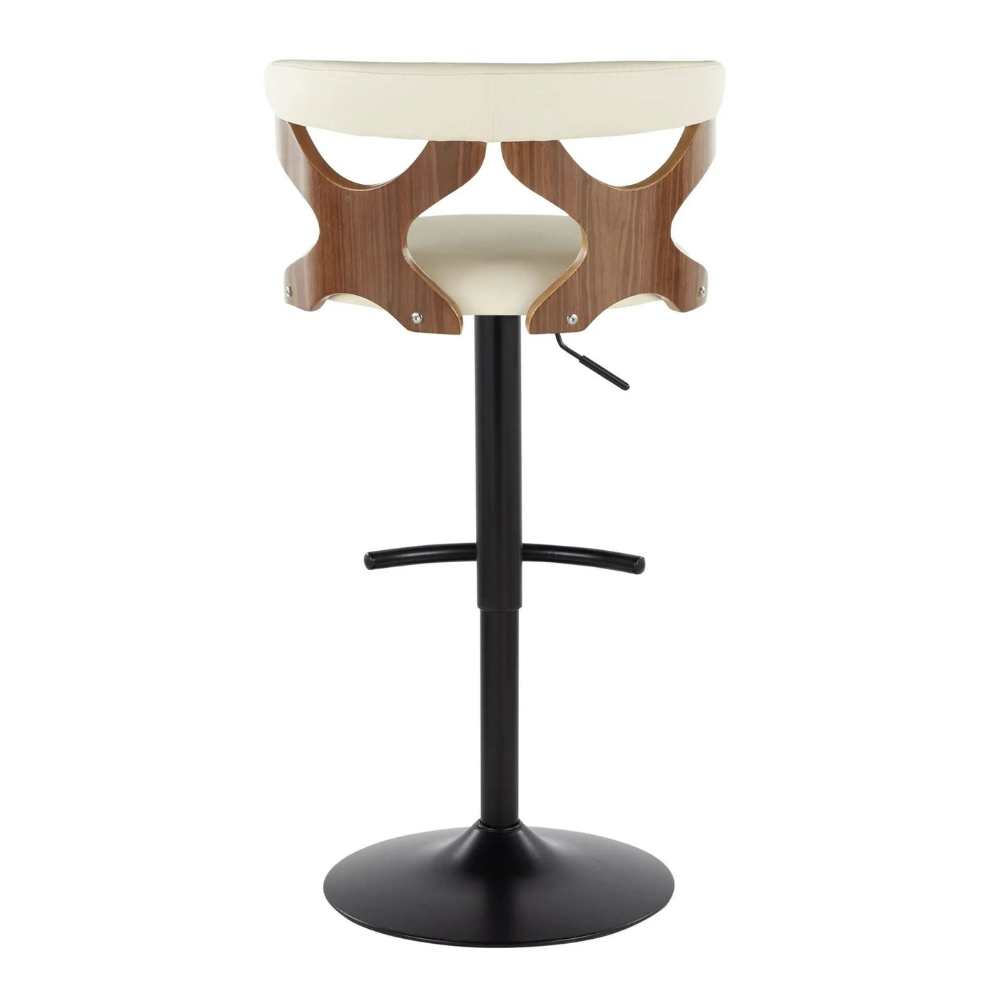 Gardenia - Contemporary Adjustable Barstool, Swivel With Rounded T Footrest (Set of 2) by HouseOfZazla
