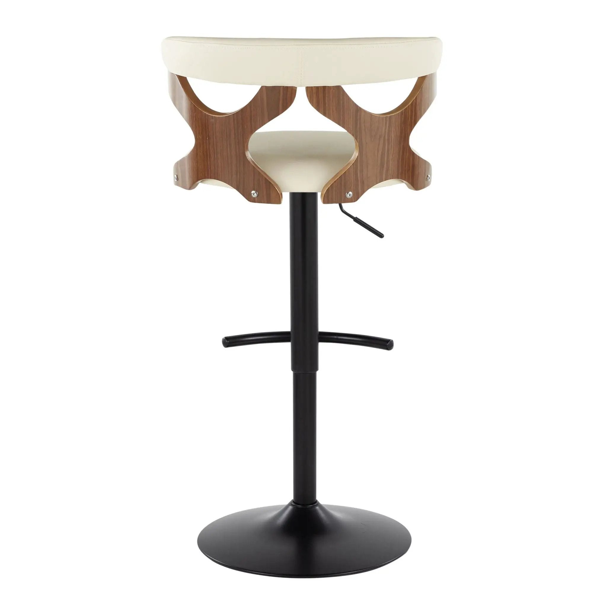 Gardenia - Contemporary Adjustable Barstool, Swivel With Rounded T Footrest (Set of 2) by Unique Piece Furniture