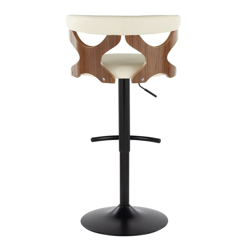 Gardenia - Contemporary Adjustable Barstool, Swivel With Rounded T Footrest (Set of 2) by Unique Piece Furniture