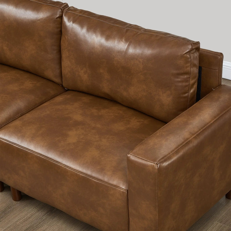 Modern Luxury Sectional Sofa with Convertible Ottoman by HouseOfZazla