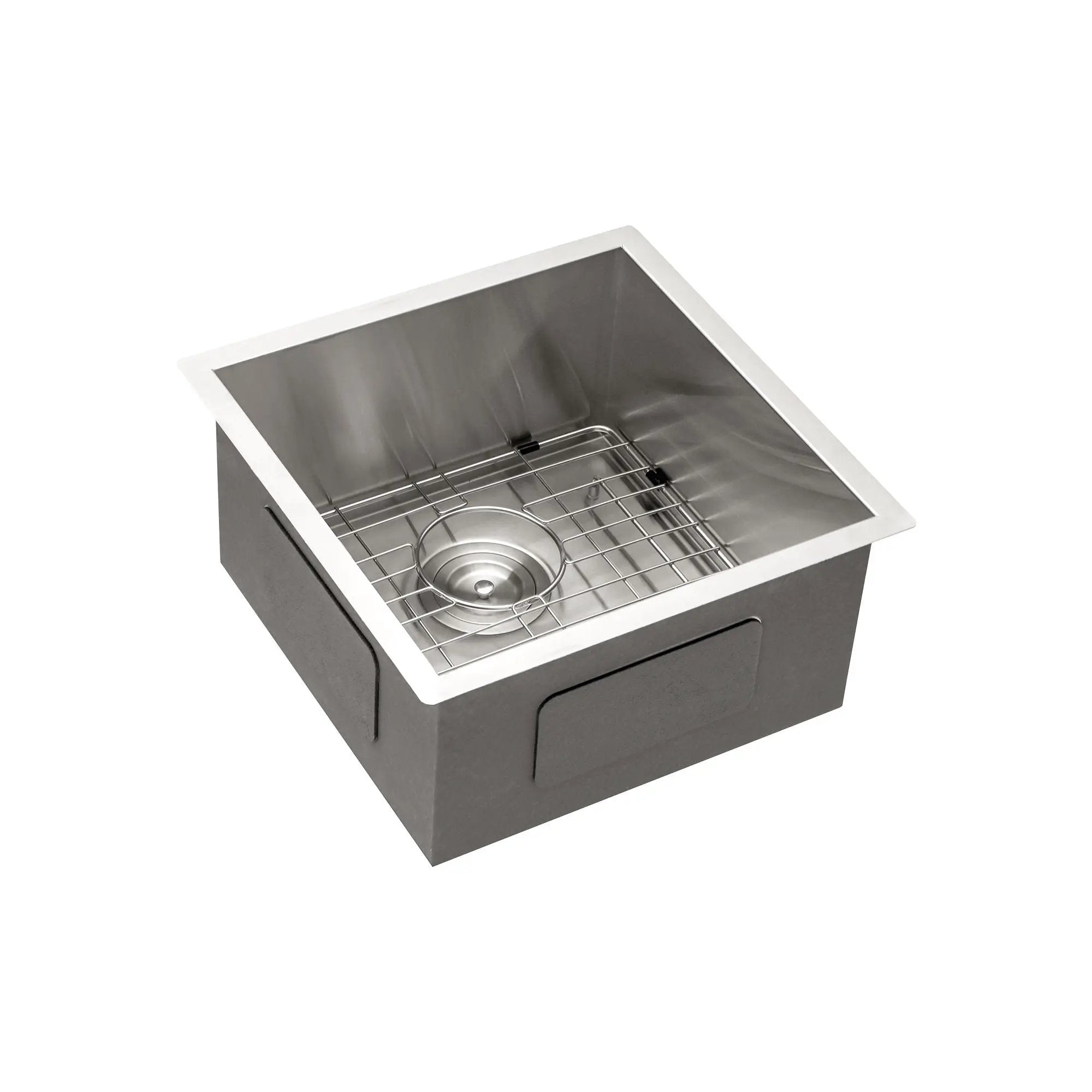 13" Undermount Stainless Steel Kitchen Sink 16 Gauge 9" Deep Single Bowl Basin - Brushed Nickel by HouseOfZazla