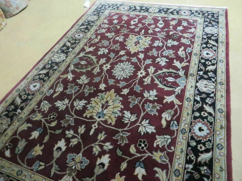 4' X 6' Handmade Finely Knotted Indian Agra Pattern Wool Rug Nice by Jewel Rugs