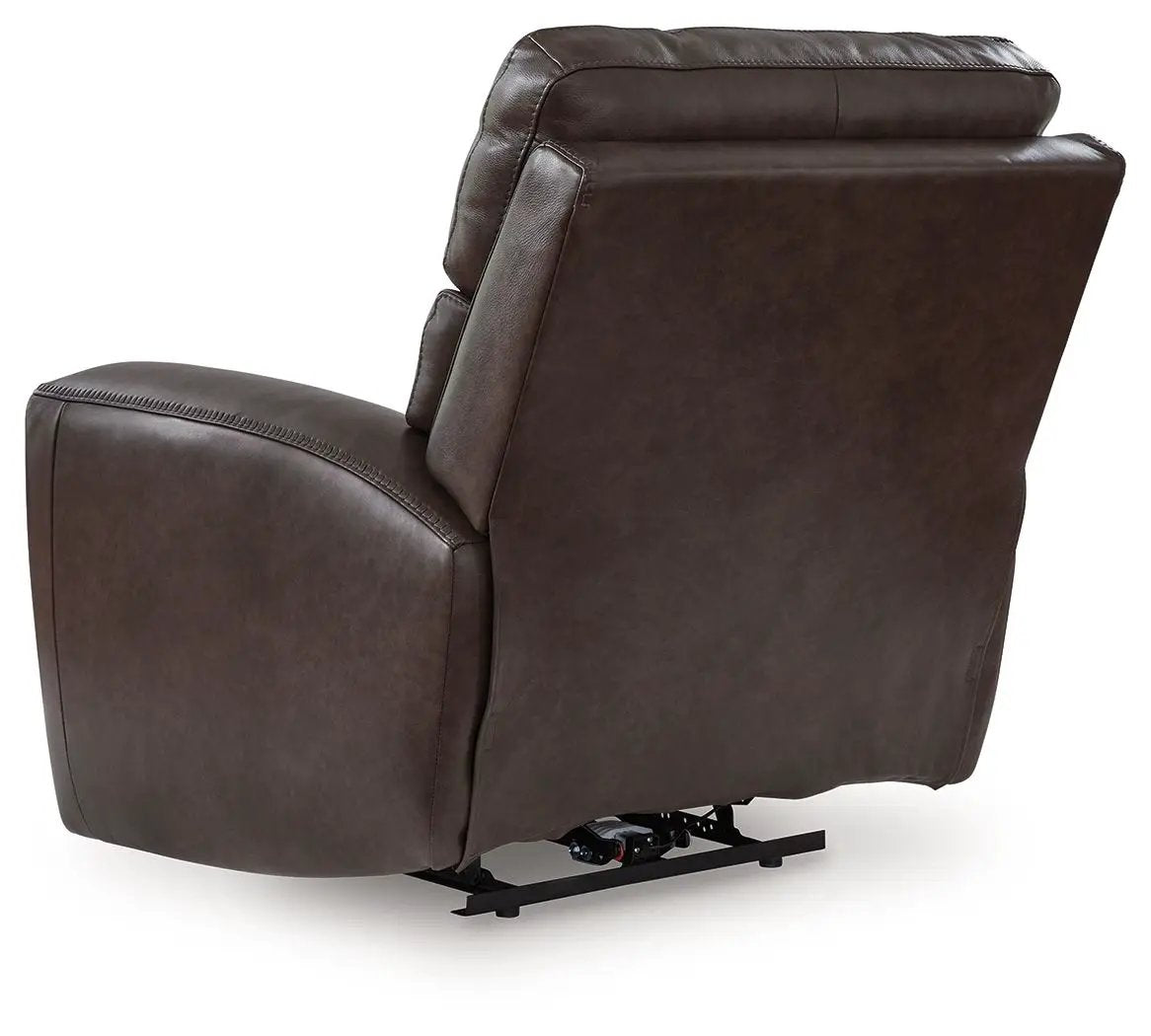 Crossplex - Power Recliner / Adjustable Headrest - Smoke by Unique Piece Furniture