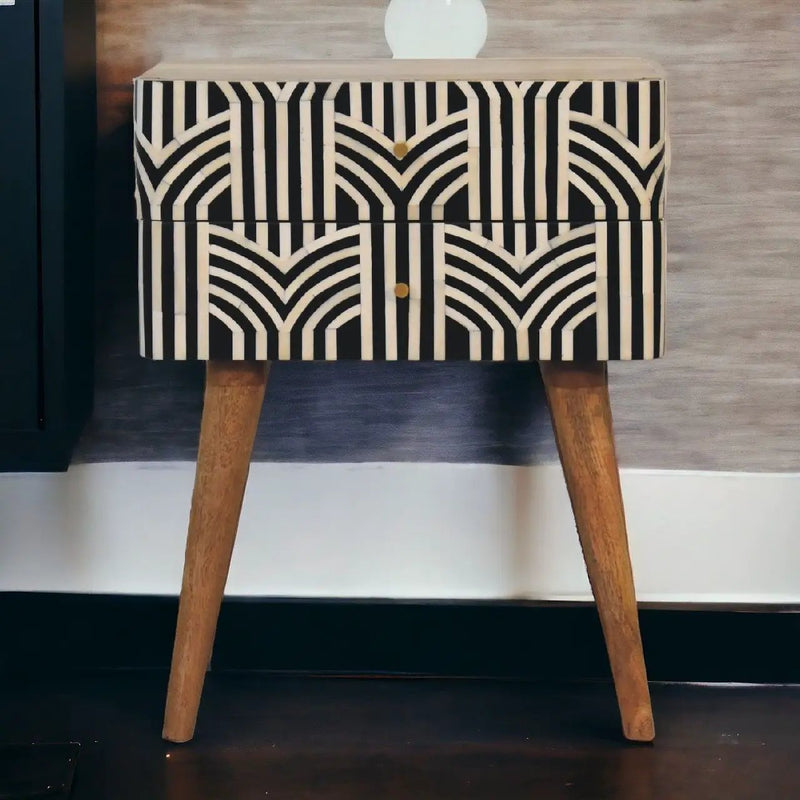 Edessa Bone Inlay Bedside by Unique Piece Furniture
