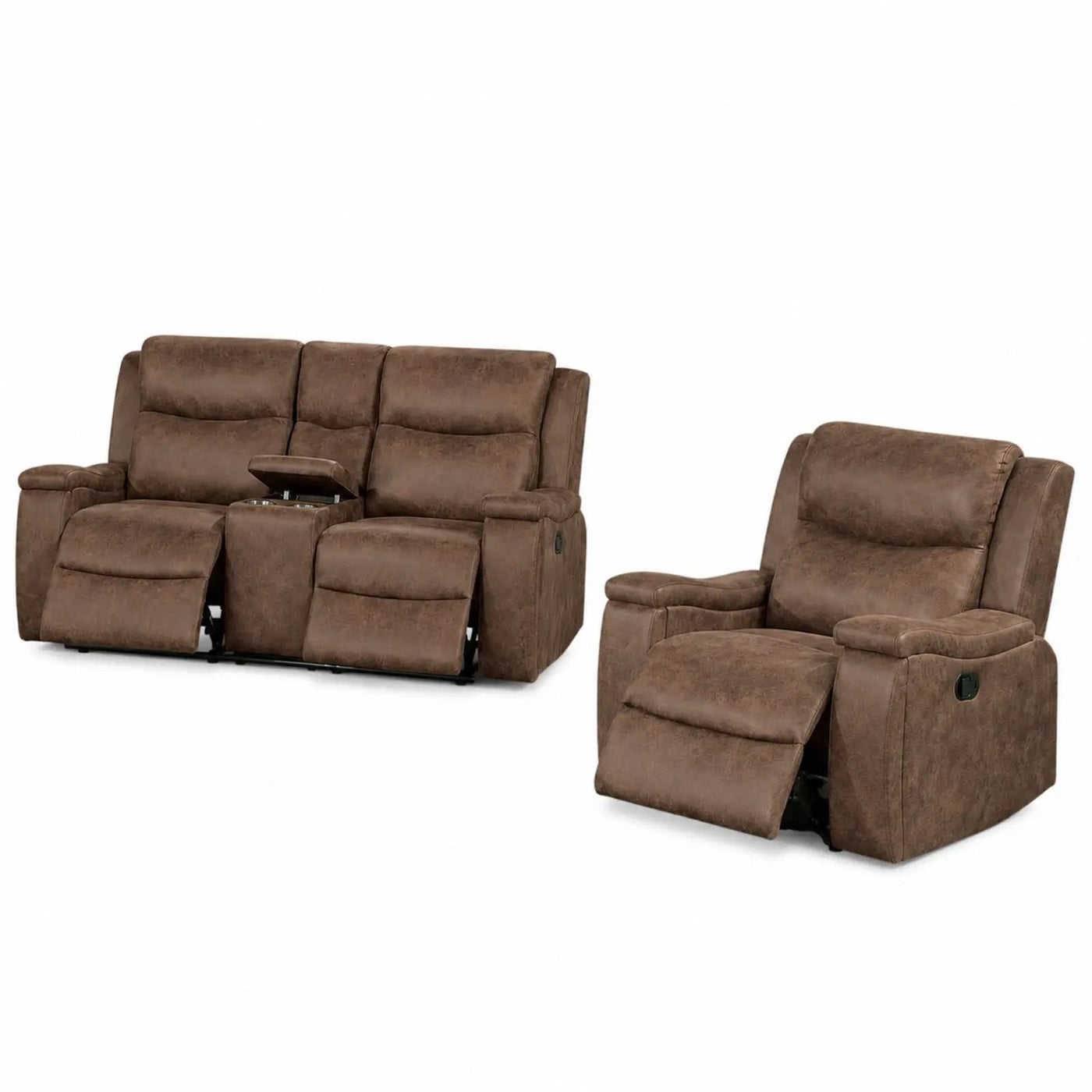 Modern Manual Motion Living Room Set & Hidden Cup Holders by HouseOfZazla
