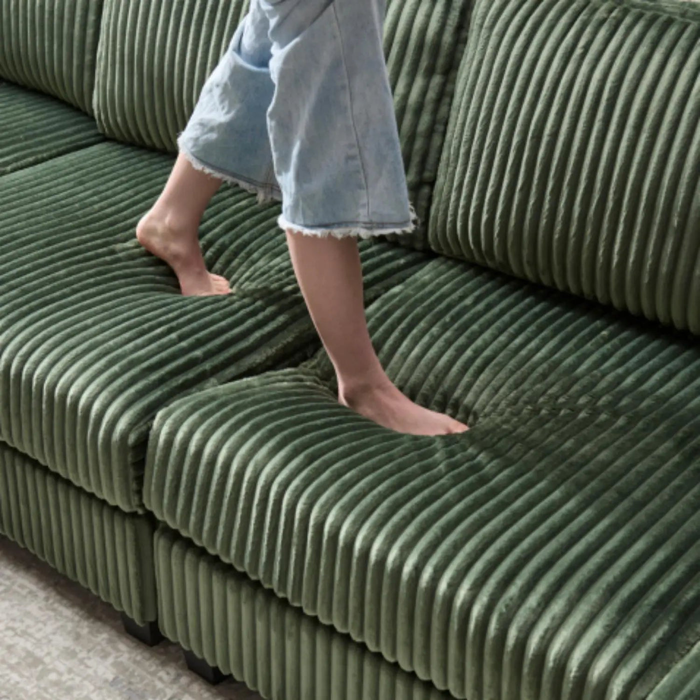 Convertible Sectional Sofa, Sleeper Oversized Living Room Lounge by Unique Piece Furniture