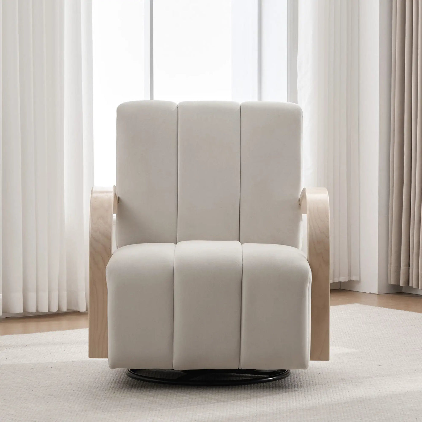 360° Swivel Accent Chair With Armrests by HouseOfZazla