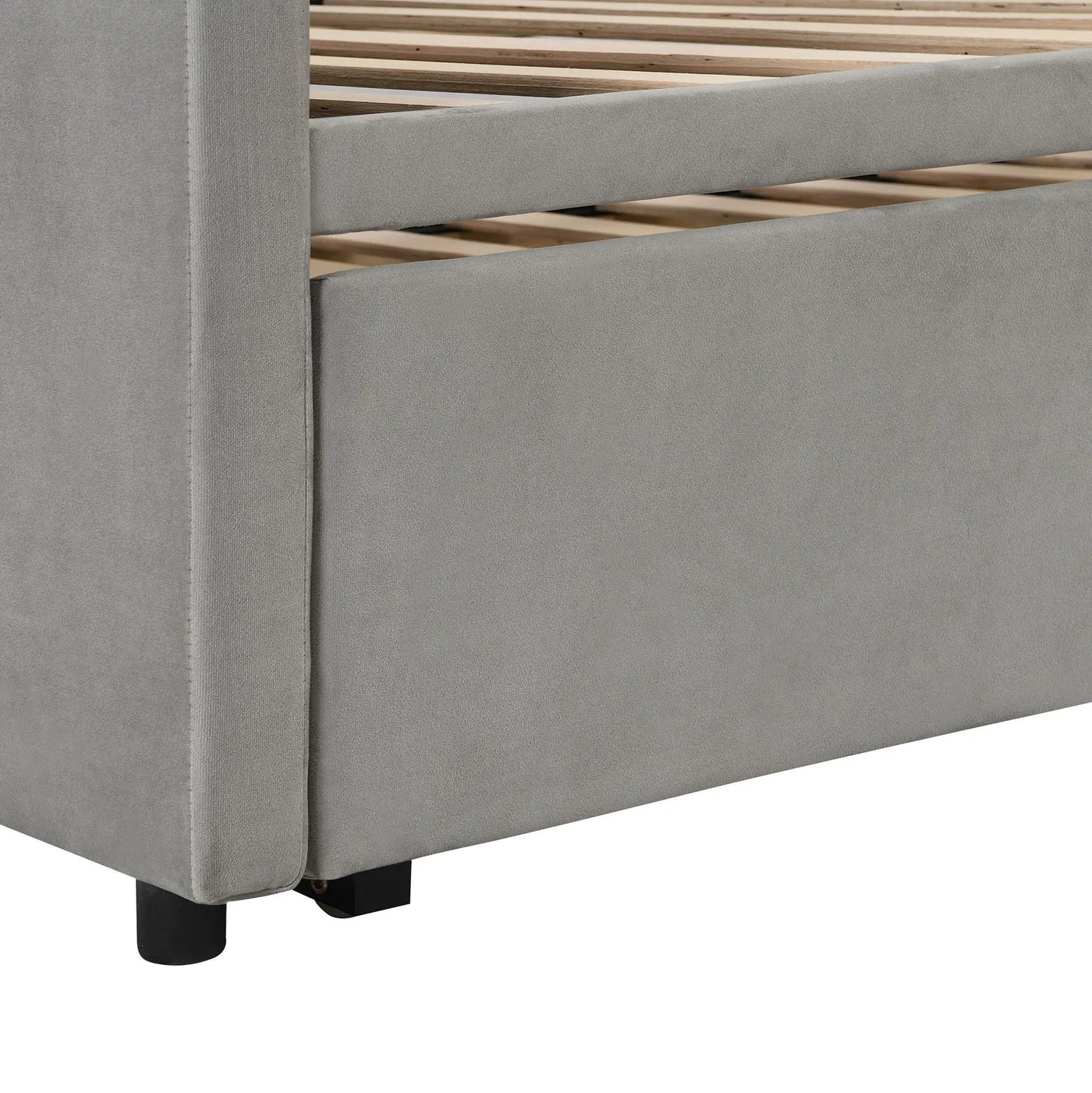 Twin Size Upholstered Daybed With Pop Up Trundle by HouseOfZazla