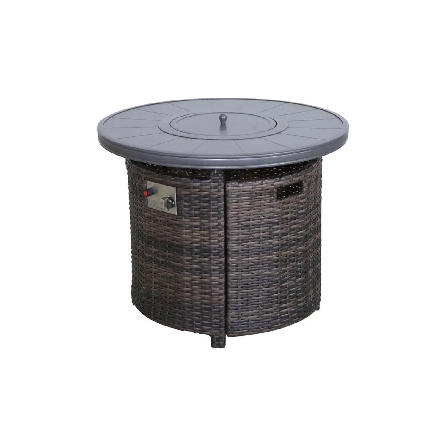 Outdoor Fire Pit Table With Lid - Espresso by HouseOfZazla