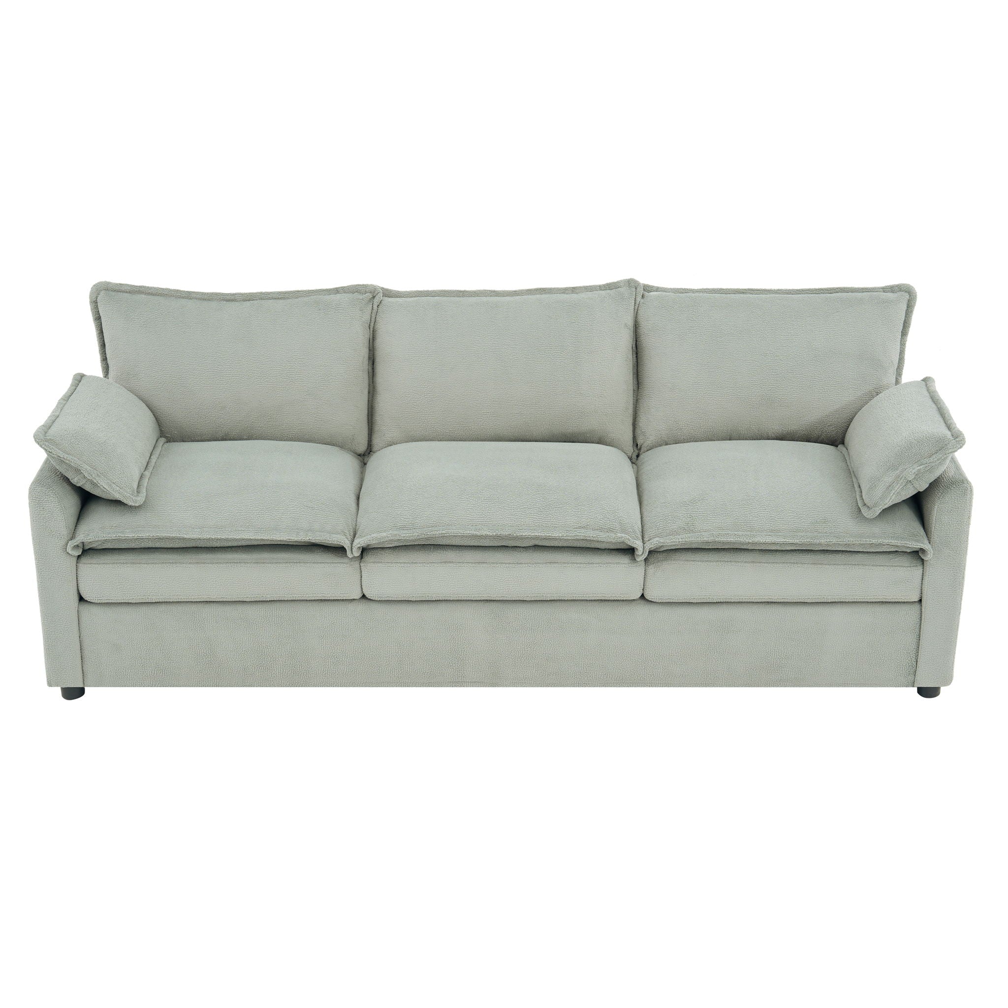 Modern 3 Seater Sofa With Side Storage Pockets For Living Room by HouseOfZazla