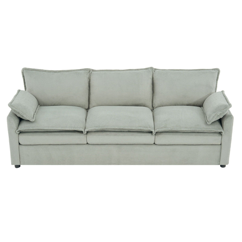 Modern 3 Seater Sofa With Side Storage Pockets For Living Room by HouseOfZazla