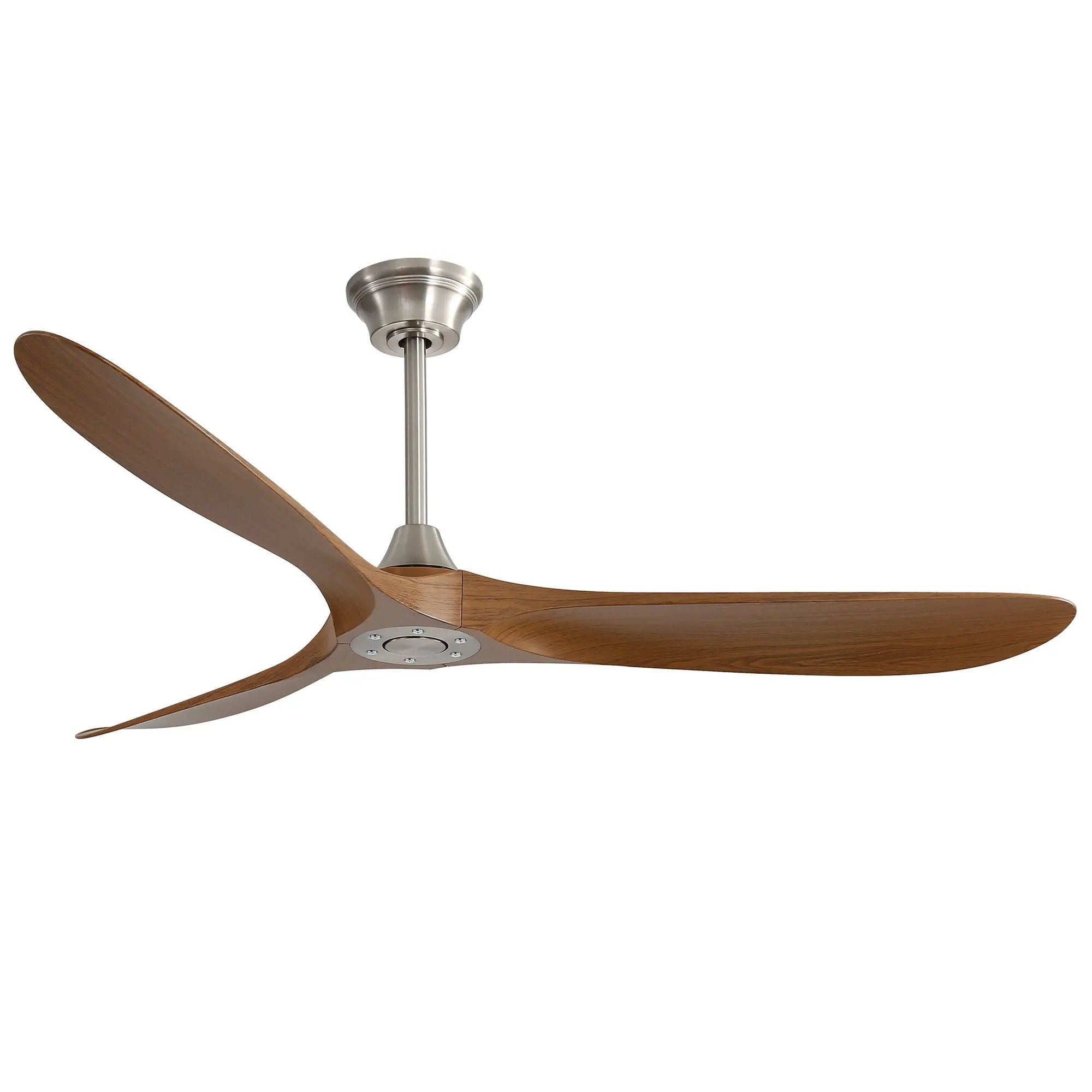 Outdoor Ceiling Fan No Light With 3 Blades Smart App Control - Brushed Nickel by Unique Piece Furniture