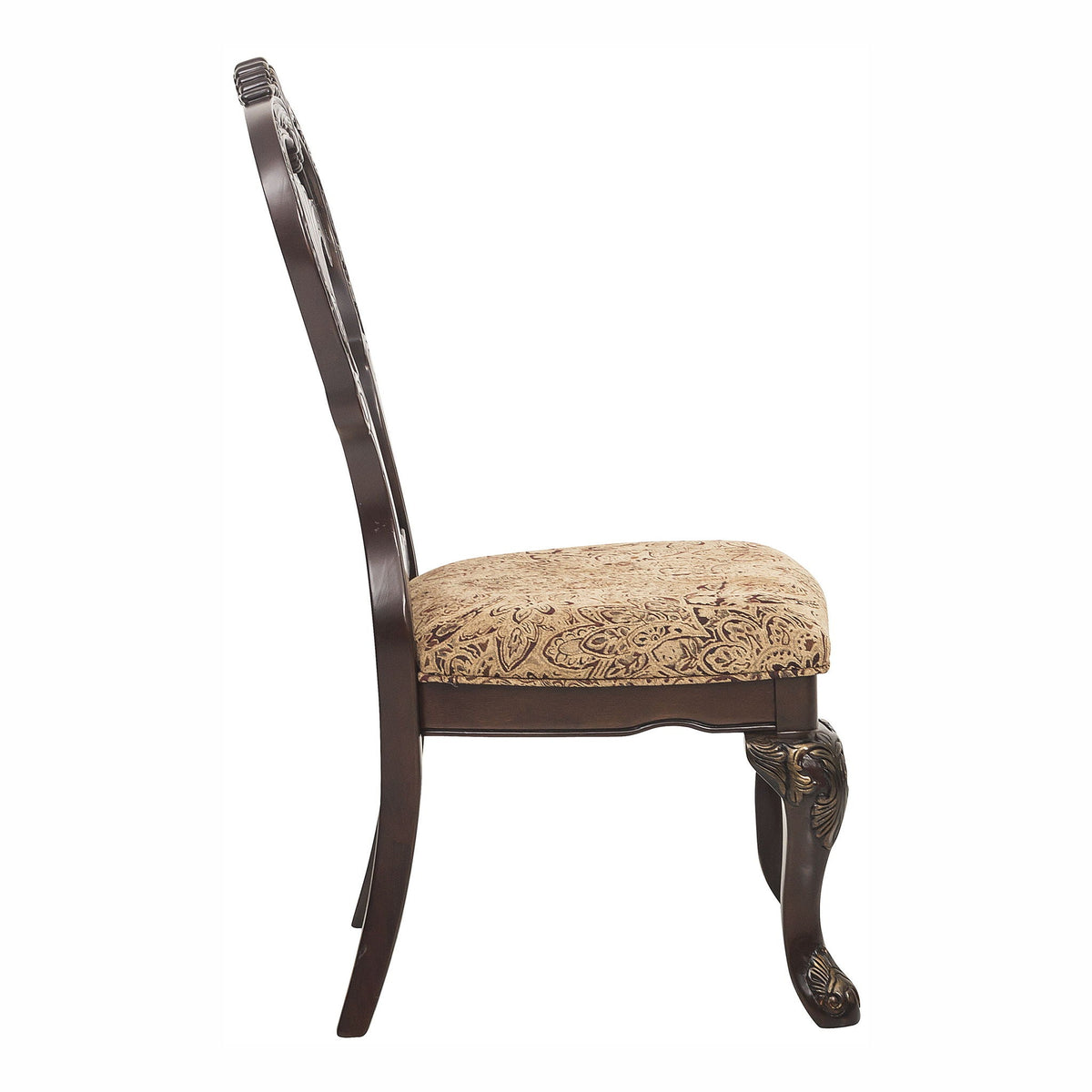 Traditional Cherry Side Chair Set with Upholstered Seats - 2 Piece, photo 8 of 9