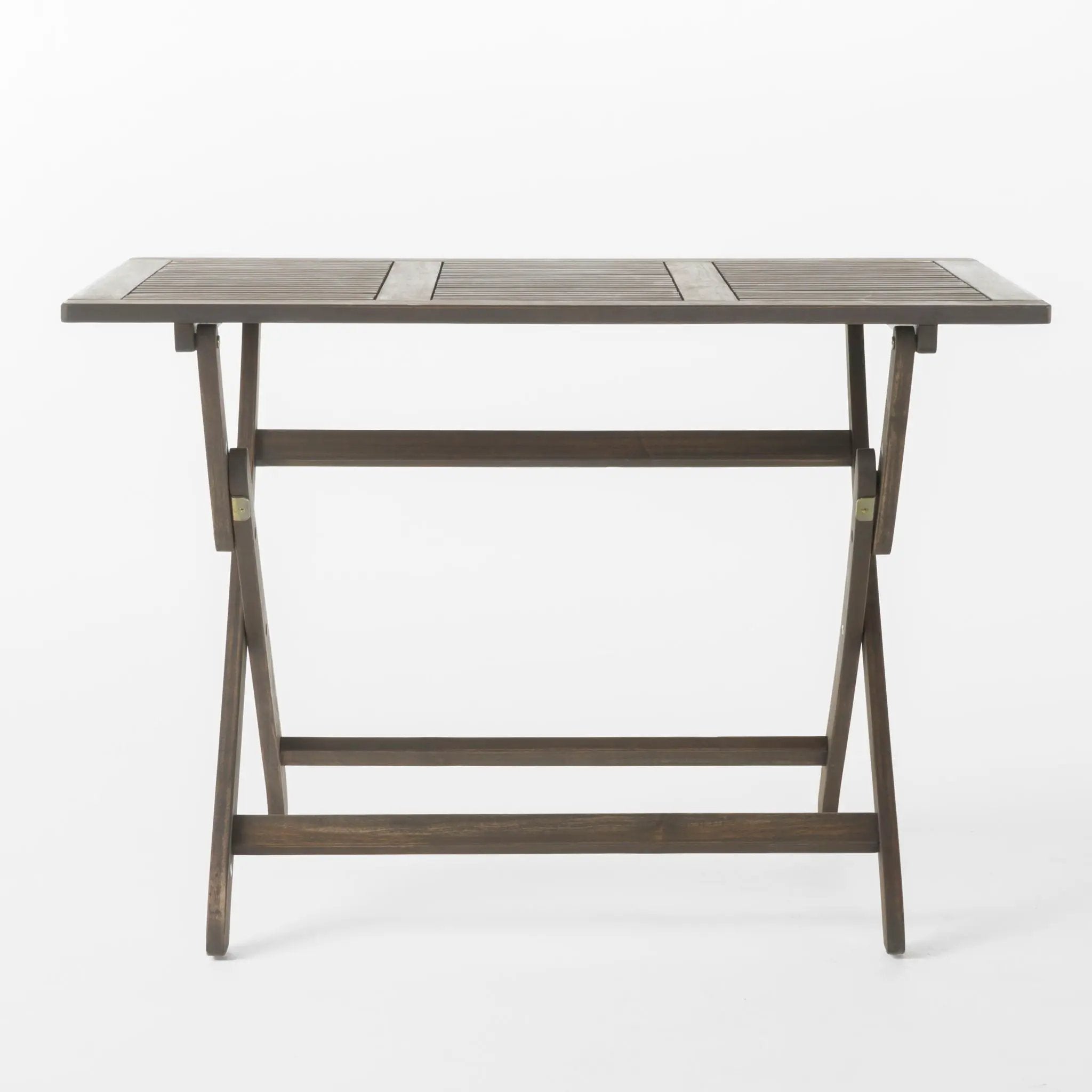 Blissique Outdoor Foldable Wood Dining Table With Slat Design by HouseOfZazla