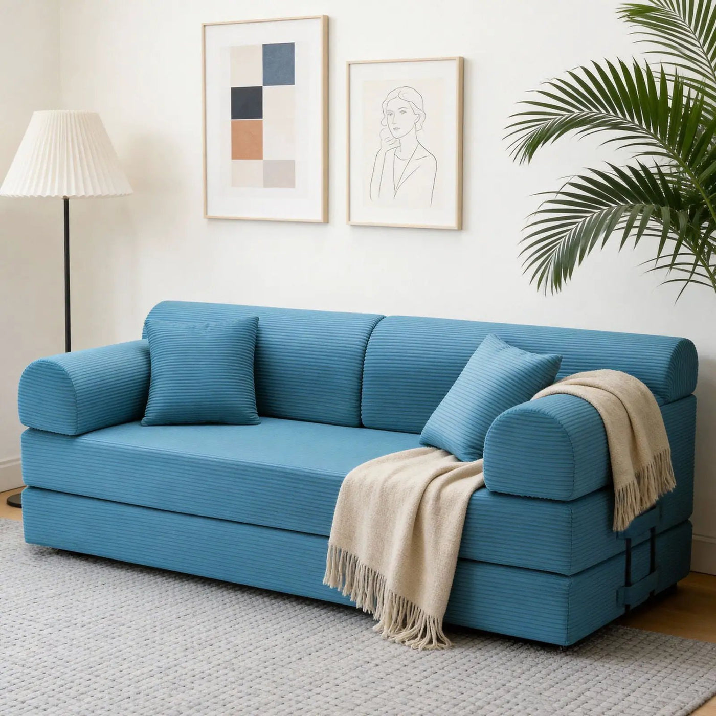 Convertible Sleeper Sofa Bed, Floor Lounge Couch For Living Room by HouseOfZazla