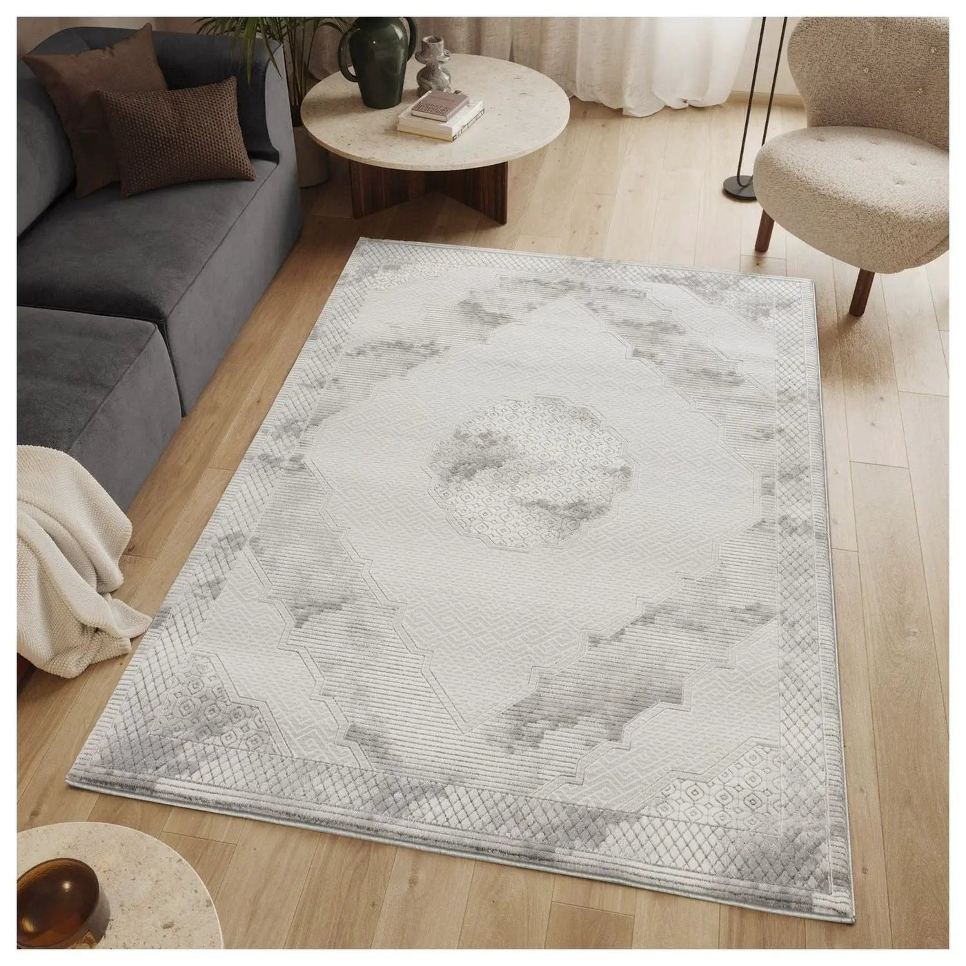 Geometrix - Medallion Rug With Geometric 3D Effect by HouseOfZazla