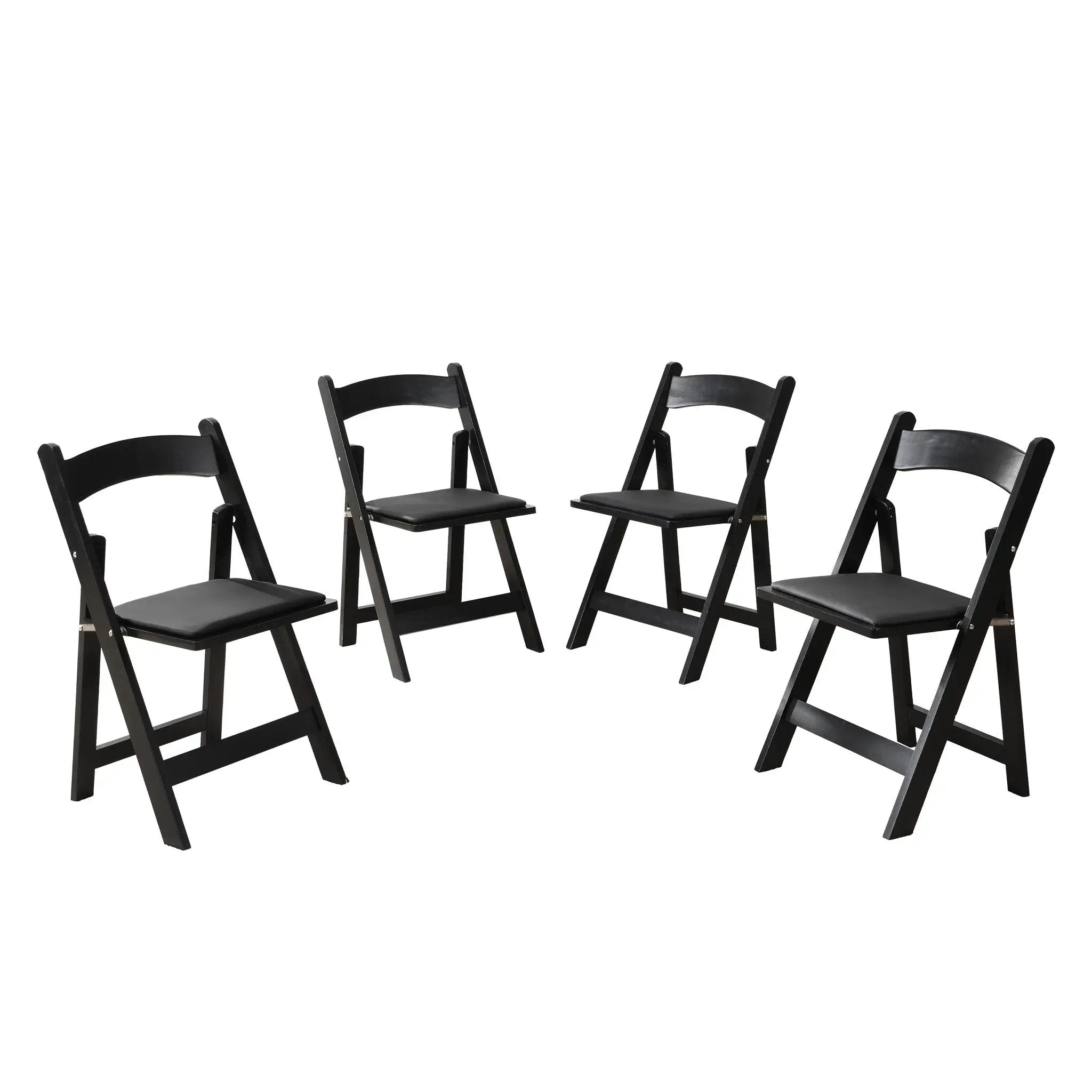 Solid Wood Upholstered Folding Chair Set, Dining Room (Set of 4) by Unique Piece Furniture
