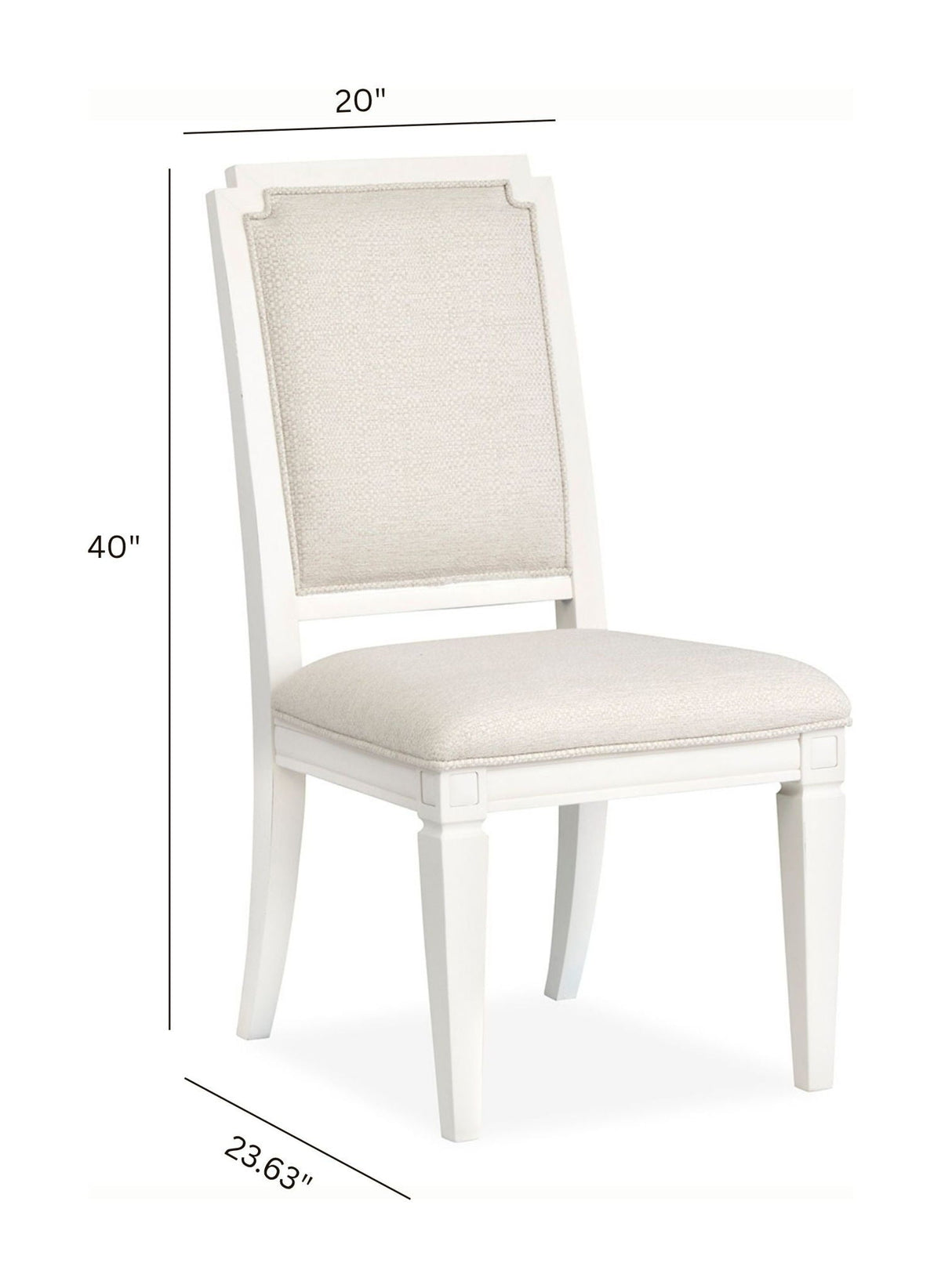 Willowbrook - Upholstered Side Chair (Set of 2) - Egg Shell White, photo 2 of 7