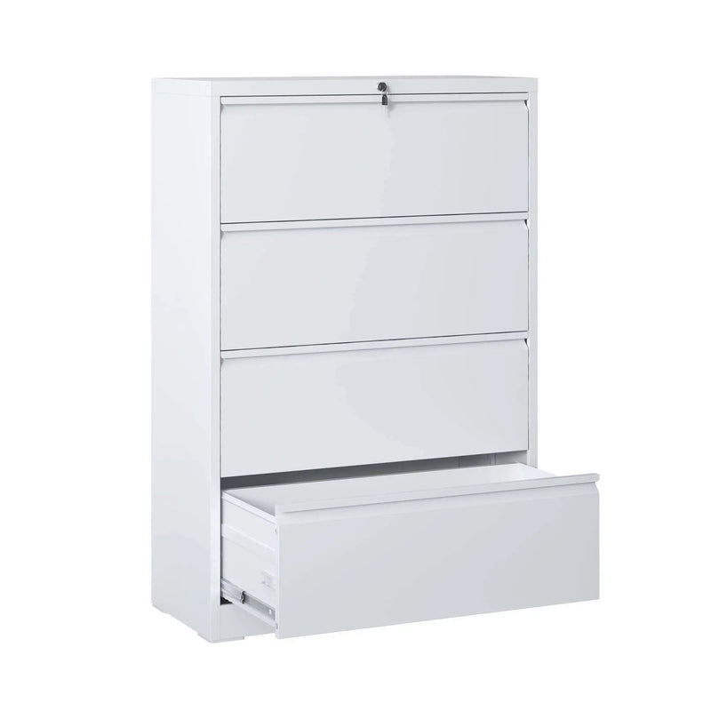 Lateral File Cabinet, Locking Heavy Duty, Anti-Tip Safety Interlock, Vertical Storage For Letter/Legal/A4 Files by HouseOfZazla