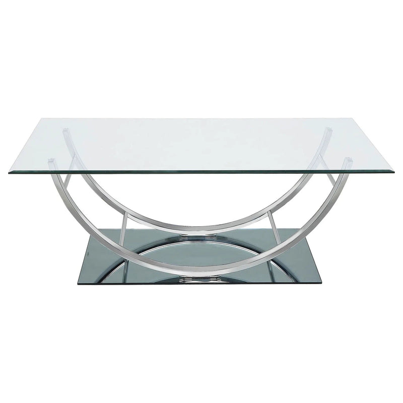 Danville 2-piece Glass Top Coffee and End Table Set Chrome by Unique Piece Furniture