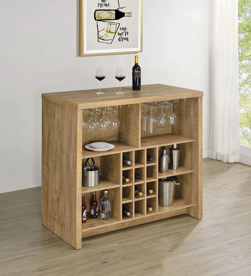 Topanga Engineered Wood Freestanding Home Bar Mango by Unique Piece Furniture