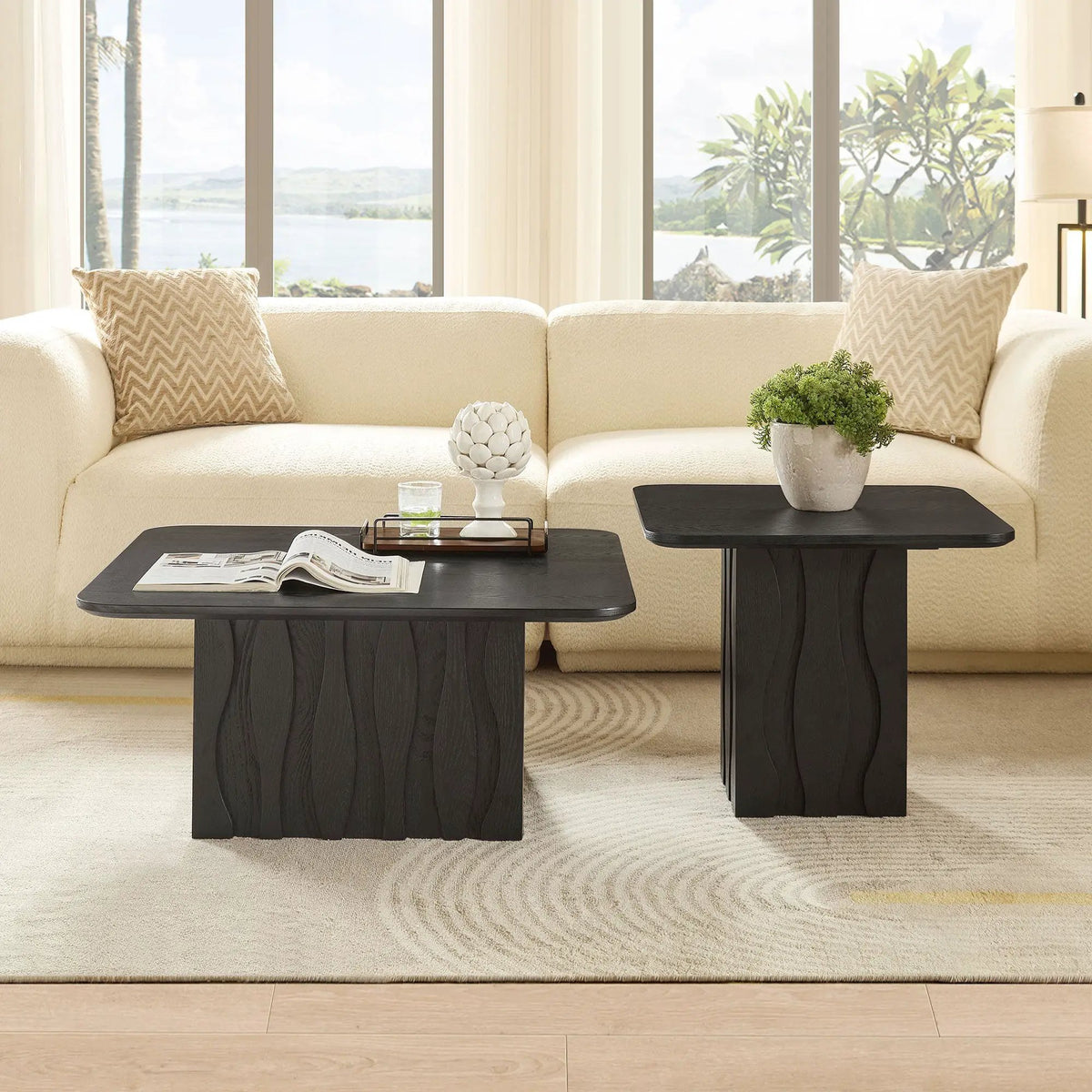 2PCS Nesting Square Coffee Table Set by HouseOfZazla