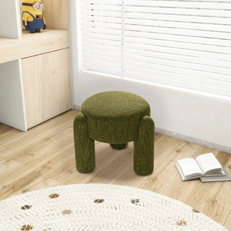 Hugo - Round Fully Upholstered Ottoman by Unique Piece Furniture