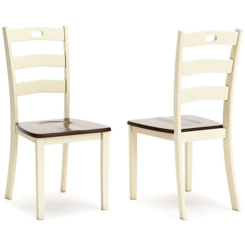 Woodanville - Dining Room Side Chair (Set of 2) - Cream / Brown by Unique Piece Furniture